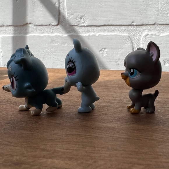 Littlest Pet Shop Small Animals LOT 3 pcs LPS Dog - Bear - Picture 5 of 7